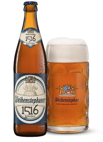 Bild: Das Weihenstephaner 1516 - ein Kellerbier mit besonderer Hopfennote!