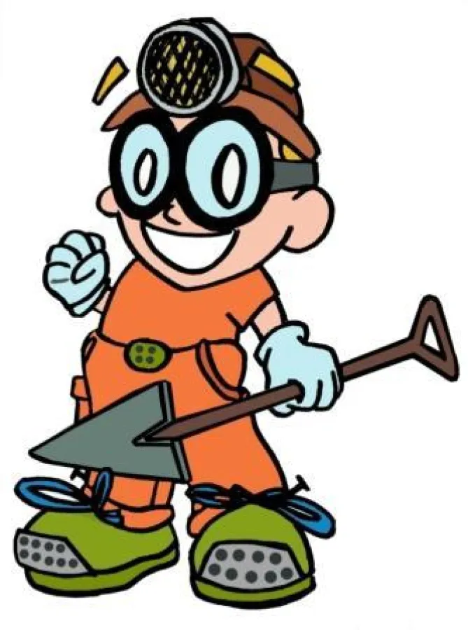 ArchäoJUNIOR von Sebastian Hartmann, das Maskottchen im Kinderbereich der Steinzeitausstellung 2012