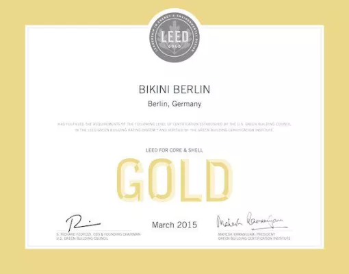 Bild: LEED GOLD FÜR BIKINI BERLIN