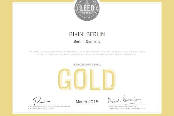 Bild: LEED GOLD FÜR BIKINI BERLIN