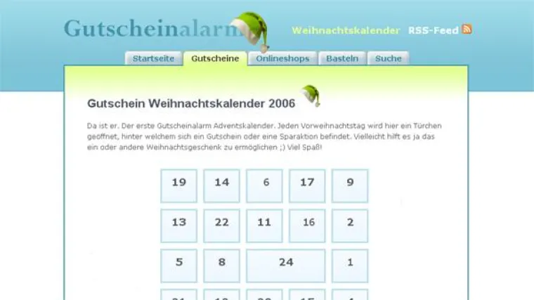 Bild: Internet-Adventskalender mit Gutscheinen und Sparaktionen