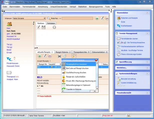 Bild: Verwaltungs-Software für ambulante Rehazentren und Heilmittelpraxen mit kostenloser Lizenz