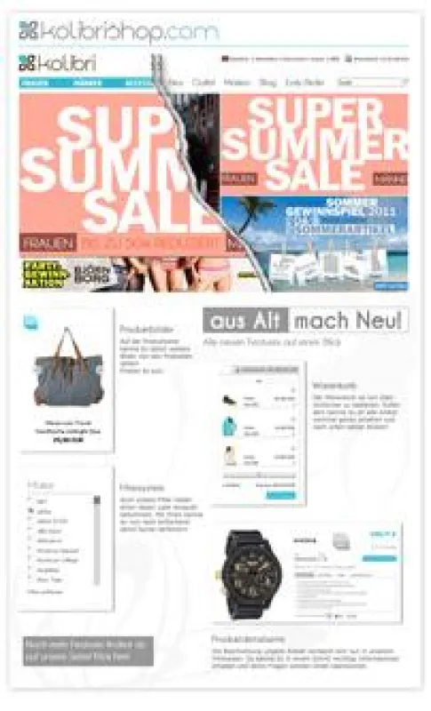 Der Kolibri Online-Shop relaunched neues Design!