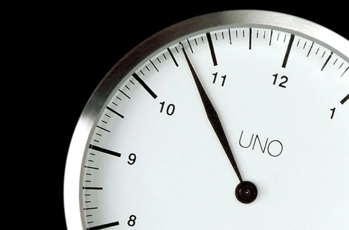 UNO - dier erste Einzeigeruhr von Botta-Design. Für diese schlichte, funktionale Uhr erhielt das Büro acht Designpreise.