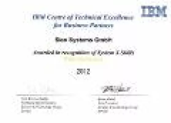 Bild: sico-systems GmbH erhält IBM Award "Centre of Technical Excellence for Business Partner"