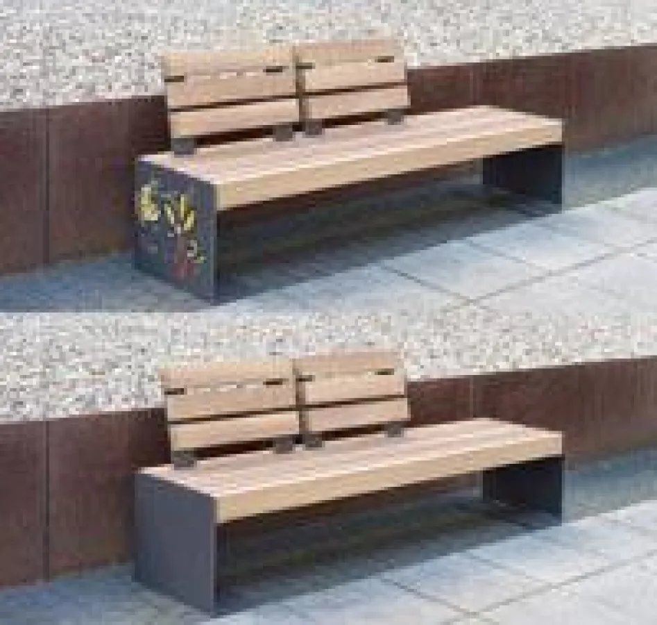 Vorher/Nachher NUSSER Bank INLINA