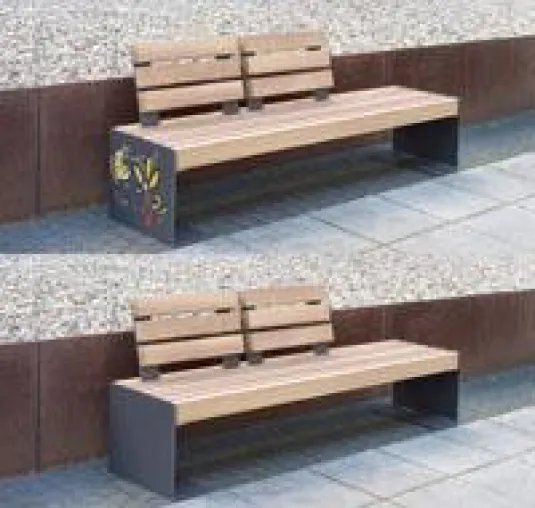Bild: Einfach weggewischt: NUSSER STADTMÖBEL löst das Graffiti Problem
