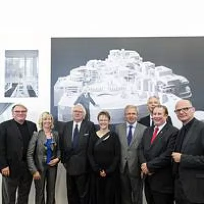 Bild: Ausstellungseröffnung "Richard Meier. Building as Art" mit weltberühmtem Architekten und Ministerin Ahnen