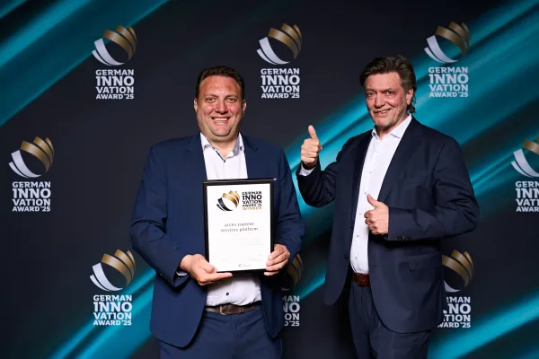 Bild: EITCOs arveo content services platform als Preisträger des German Innovation Award 2025 ausgezeichnet