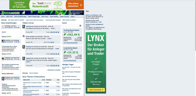 Bild: aribu systems trennt sich von Finanz-Domains stockjaeger.de, .at & .ch; Versteigerung auf eBay