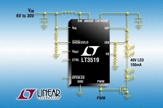 Bild: Linear Technology - 45V/750mA-LED-Treiber mit Aufwärts-, Abwärts- oder Abwärtsregelung