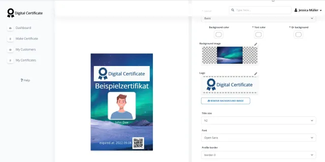 Bild: Schulungszertifikate erstellen mit der Online-Urkundensoftware digital-certificate.info
