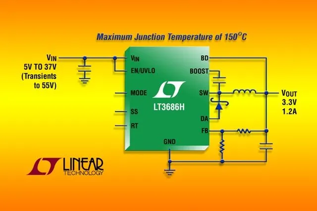 Bild: Linear Technology: 2,5MHz/37V/1,2A-Abwärts-Gleichspannungswandler ...