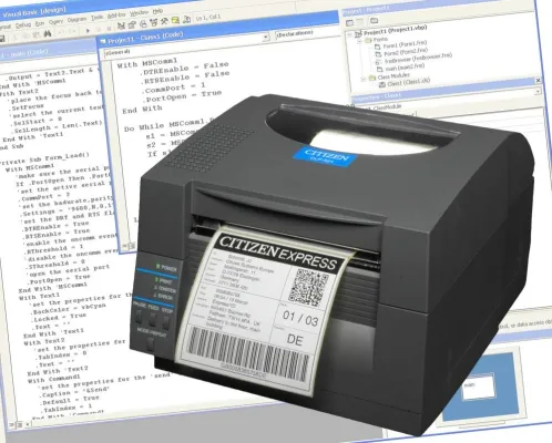 Bild: Einfach über den USB-Anschluss drucken – mit Citizen VCOM