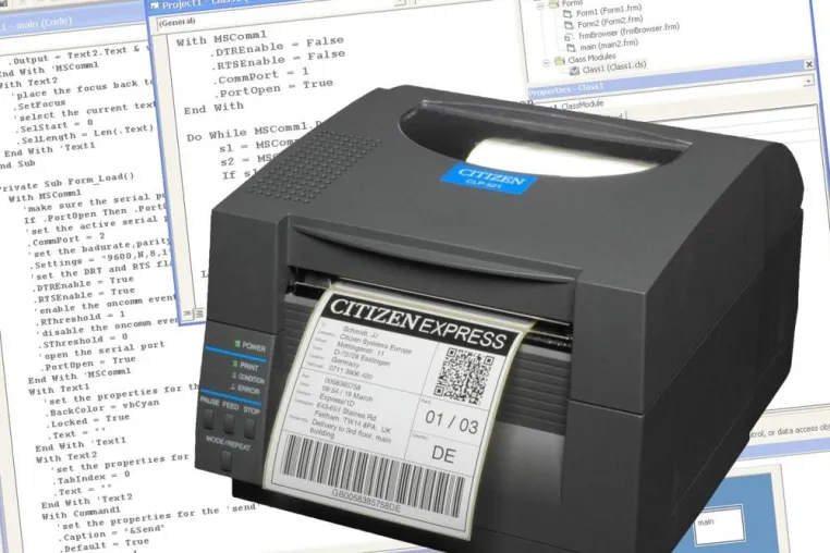 Einfach über den USB-Anschluss drucken – mit Citizen VCOM Bild: Einfach über den USB-Anschluss drucken – mit Citizen VCOM