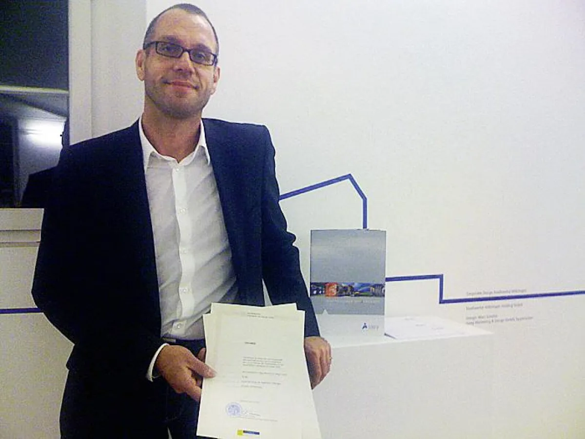 Marc Schäfer von der Werbeagentur Haag Marketing & Design wurde mit dem Staatspreis für Design prämiert.