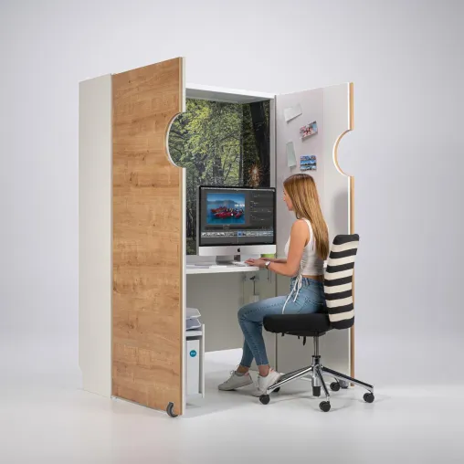 Bild: Home-Office-Möbel mocube trennt Privat und Arbeitswelt