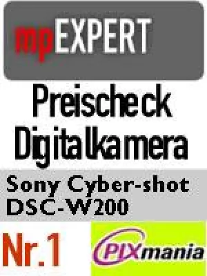 Bild: Bester Preis für Digitalkamera Sony Cybershot DSC-W200, 120 EUR sparen durch Preisvergleich