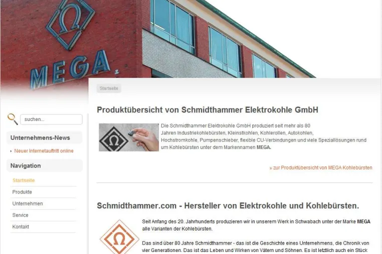 Bild: MEGA Kohlebürsten mit neuem Internetauftritt