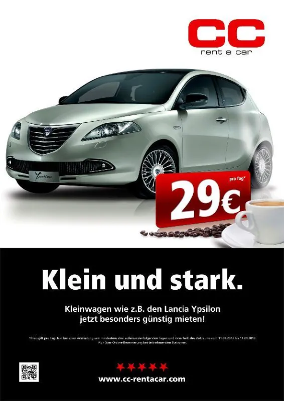 CC Rent a car startet 3-monatige Kleinwagen-Aktion