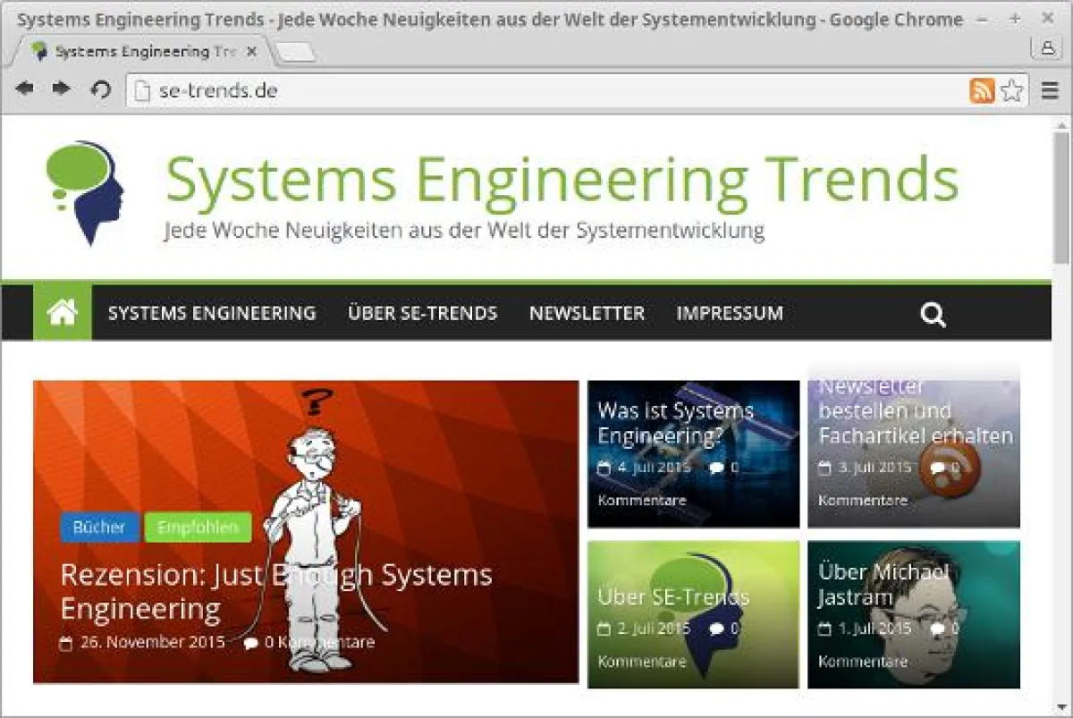 Unter http://se-trends.de erhalten Sie jede Woche aktuelle Nachichten zum Systems Engineering