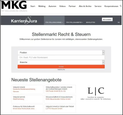 Bild: Neue Verbreitungskooperation: Juristische Stellenbörse - Spitzenjuristen treffen renommierte Arbeitgeber