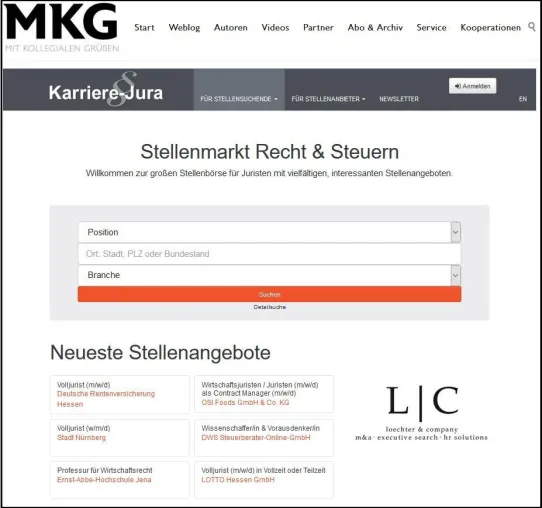 Bild: Neue Verbreitungskooperation: Juristische Stellenbörse - Spitzenjuristen treffen renommierte Arbeitgeber