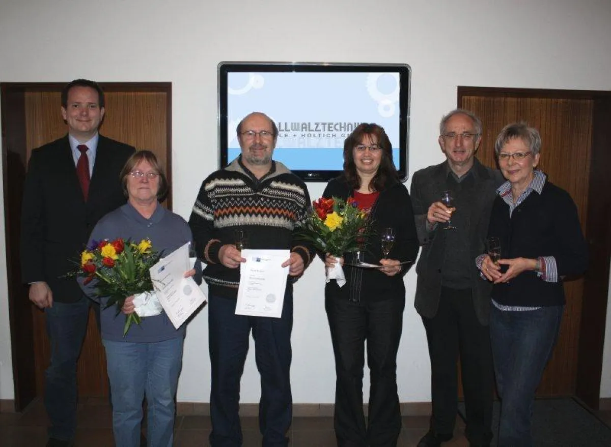 v.l. Arne Höltich, Sieglinde König, Bernd Messmer, Karin Schuler, Hermann  und Anke Höltich