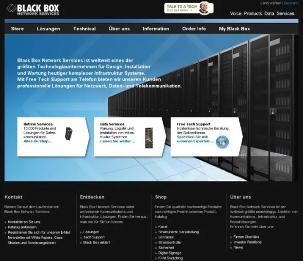 Bild: Netzwerk- und IT-Wissen im neuen Online-Katalog mit integriertem Lexikon von Black Box
