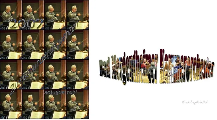 Bild: Neue Fotokalender 2007: adlugokinski: Zweisekundensequenz und Orchesterprobe des Bad Mergentheimer Kammerorchesters
