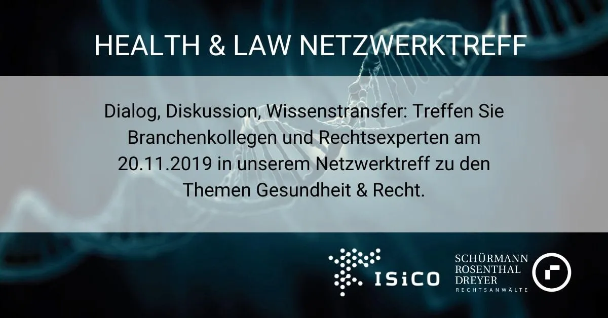 Health & Law Netzwerktreff Berlin - Jetzt anmelden!