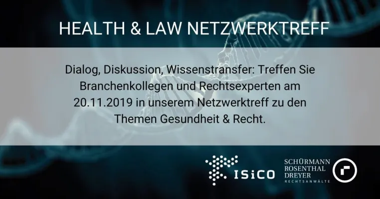 Health & Law Netzwerktreff Bild: Health & Law Netzwerktreff