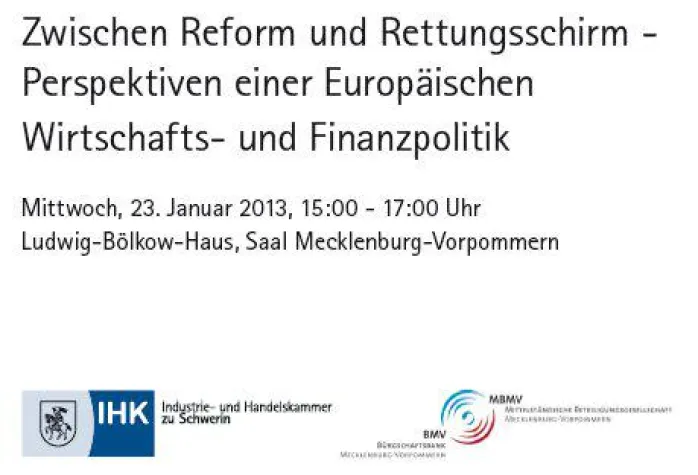 Bild: Veranstaltung "Zwischen Reform und Rettungsschirm“