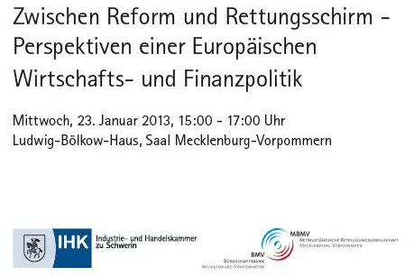 Veranstaltung "Zwischen Reform und Rettungsschirm“ Bild: Veranstaltung "Zwischen Reform und Rettungsschirm“
