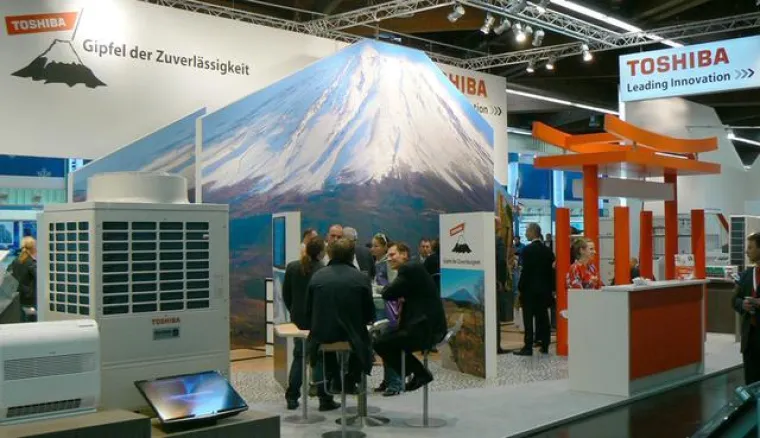 Bild: Chillventa-Messestand: proteco holt für Toshiba den Fujiyama nach Deutschland