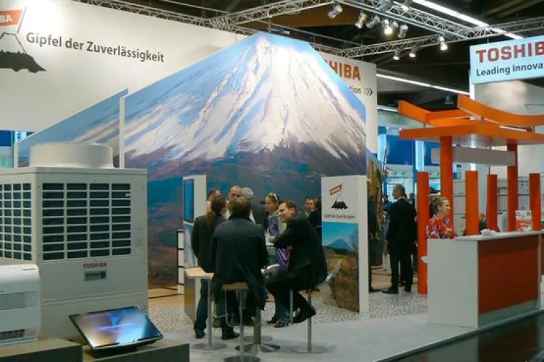 Chillventa-Messestand: proteco holt für Toshiba den Fujiyama nach Deutschland Bild: Chillventa-Messestand: proteco holt für Toshiba den Fujiyama nach Deutschland