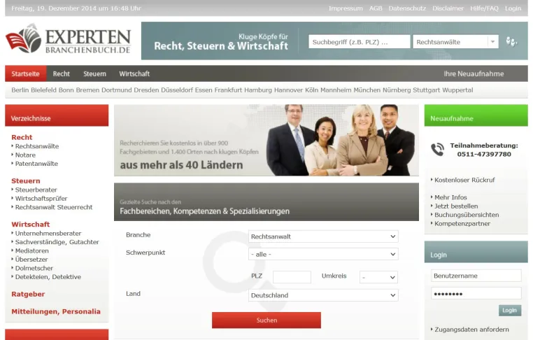 Bild: 10-jähriges Jubiläum des Online-Portals experten-branchenbuch.de – Das Suchportal für kluge Köpfe