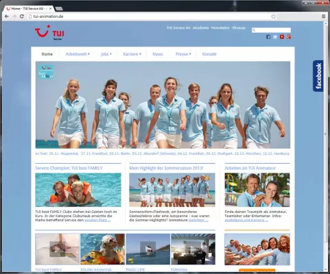 Bild: Infos auf neuer Homepage: TUI sucht über 450 Jobs als Animateur