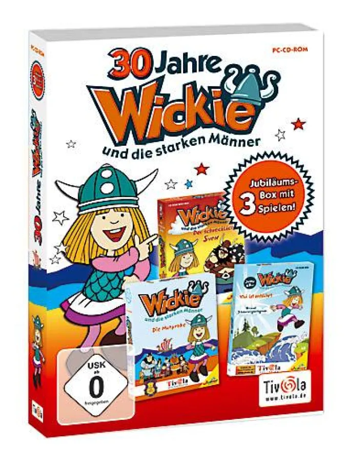 Neu bei Tivola: 30 Jahre Wickie Jubiläums-Box mit drei PC-Games / Knobelspiele und rasantes Jump & Run