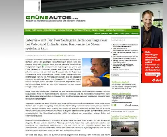 Bild: Karosserie als Batterie: Interview mit Erfinder Per-Ivar Sellergren (Volvo)