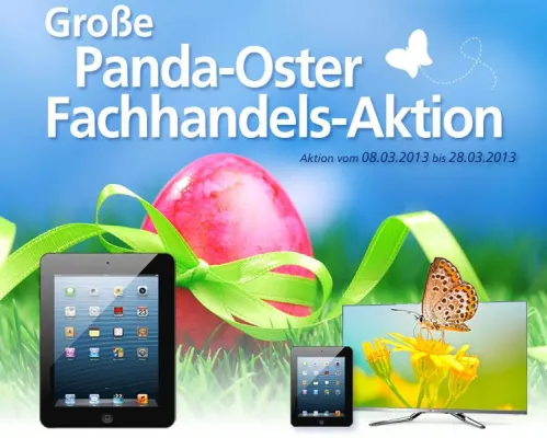 Bild: Panda-Fachhandels-Aktion: Der Osterhase bringt iPads und 3D-Fernseher
