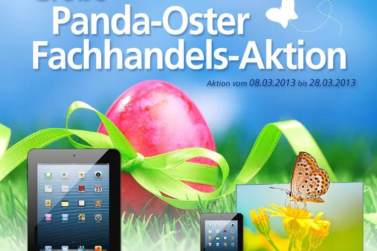 Panda-Fachhandels-Aktion: Der Osterhase bringt iPads und 3D-Fernseher Bild: Panda-Fachhandels-Aktion: Der Osterhase bringt iPads und 3D-Fernseher