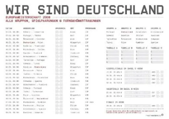 Bild: meinverein.de weiß, was Fußballfans wollen - werbefreier EM-Planer fürs Vereinsheim oder heimischen Kühlschrank