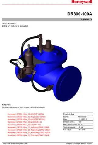 Bild: Besonderer Service für Planer: CAD-Daten im Produktkatalog der Honeywell Haustechnik