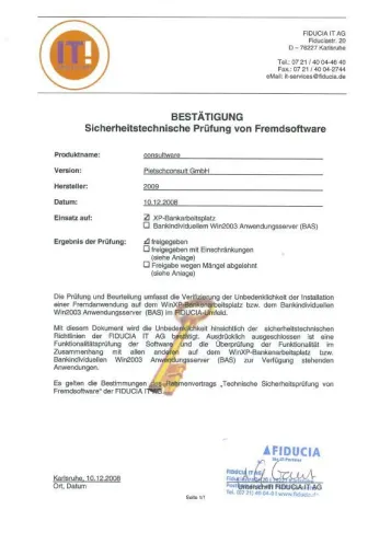 Bild: Die Pietschconsult GmbH ist Fiducia zertifiziert