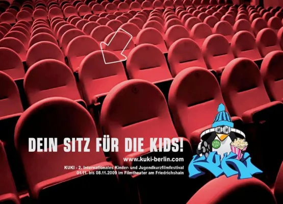 Bild: KUKI - das Internationale Kinder- und Jugendkurzfilmfestival Berlin sucht Kinosessel-Paten