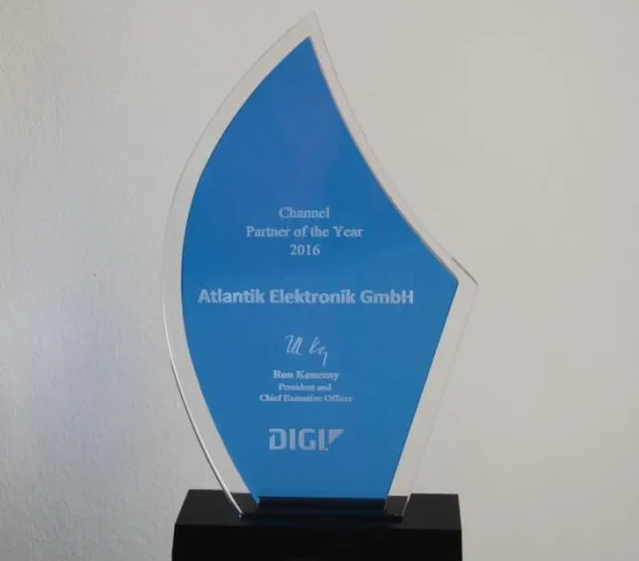Atlantik Elektronik GmbH zum elften Mal in Folge von Digi ausgezeichnet Bild: Atlantik Elektronik GmbH zum elften Mal in Folge von Digi ausgezeichnet