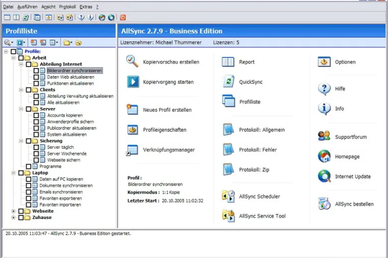 AllSync: Computer synchronisieren, täglich Daten sichern Bild: AllSync: Computer synchronisieren, täglich Daten sichern
