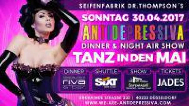 Bild: Tanz in den Mai - Sonntag 30.04.2017 - Antidepressiva Dinner & Night Air Show - Dr. Thompsons Düsseldorf