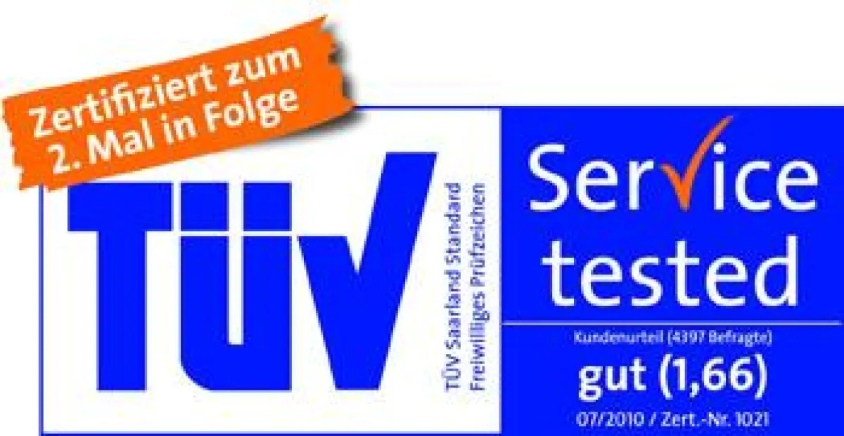 TÜV bestätigt guten Service der VfG
